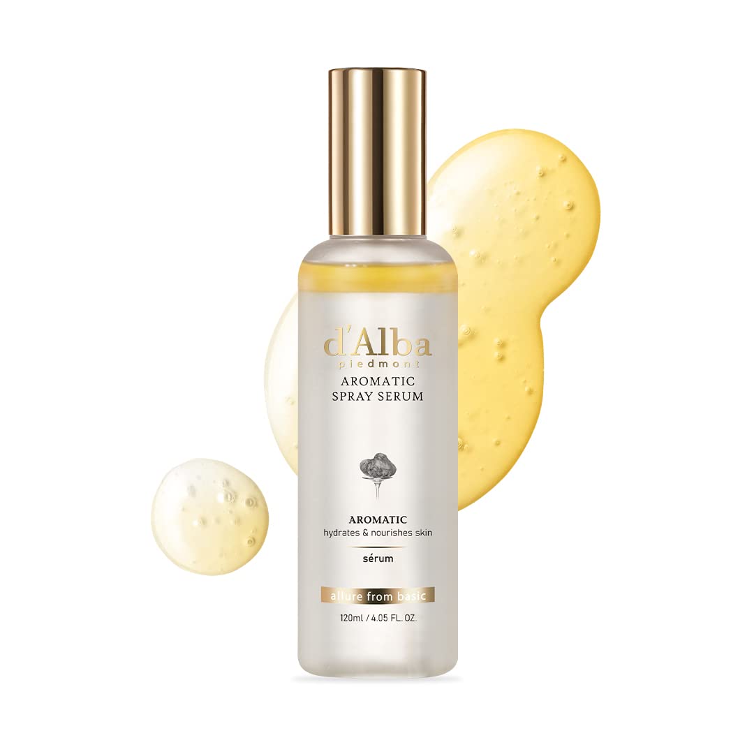 D'Alba White Truffle Aromatic Spray Serum - Vegan Hydrating Face Mist, 4.05 Fl Oz