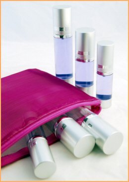 Bottlewise 5Pc Travel Kit - Pink Refillable Airless Bottles, Leak Proof Skincare Set