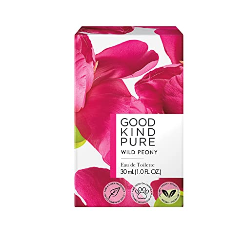 Good Kind Pure Wild Peony Eau de Toilette Spray - Floral Fragrance with Peony & Pink Grapefruit - 1 Fl Oz, Vegan & Long-Lasting