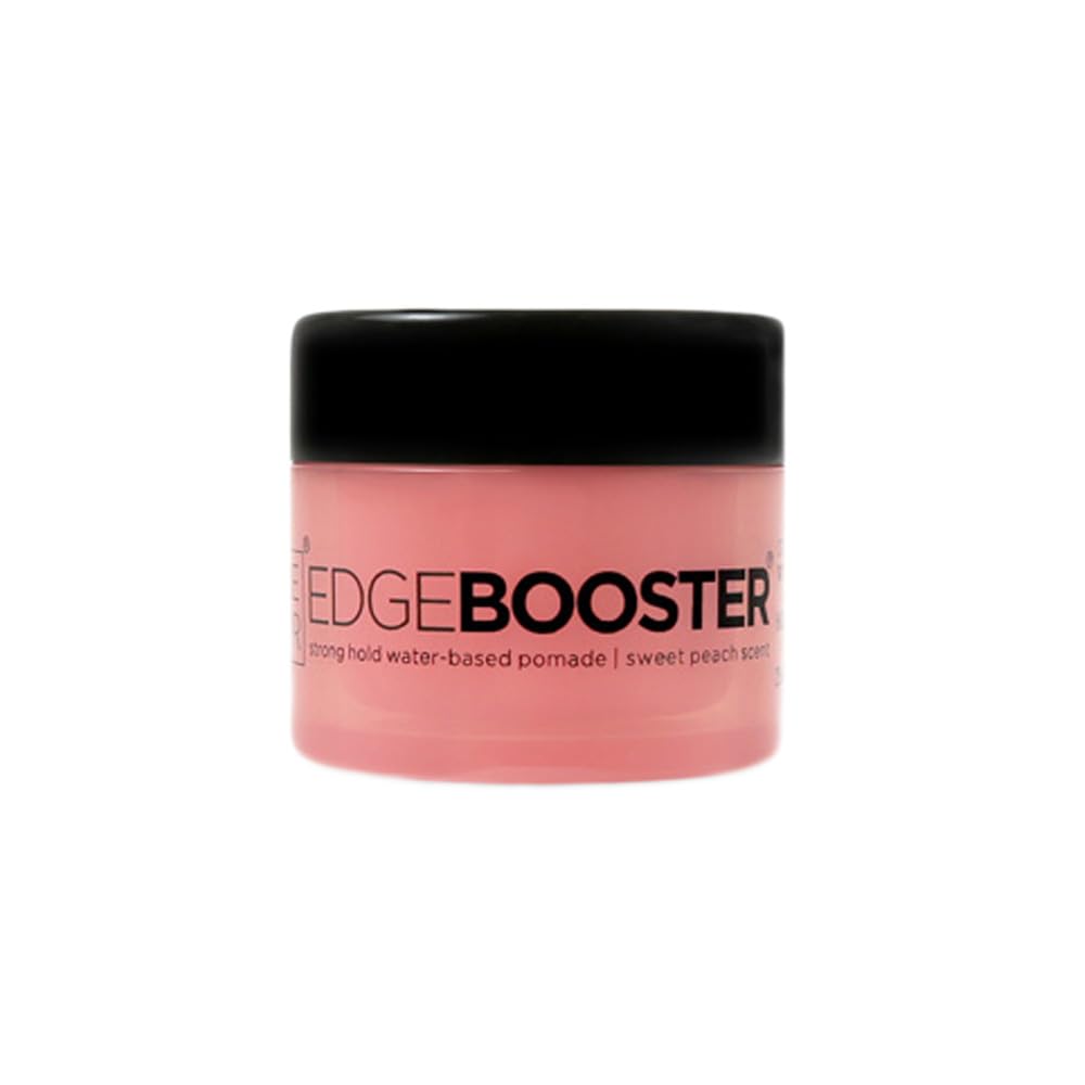 Edge Booster Strong Hold Pomade - Sweet Peach, 0.85Oz For Edges & Braiding Hair