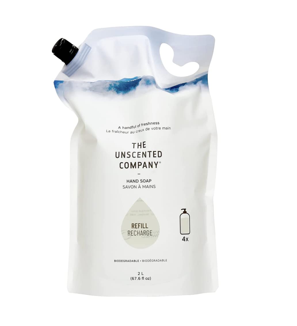 The Unscented Company Unscented Hand Soap Refill - 67.6 Fl Oz, Eco-Friendly Cleanser