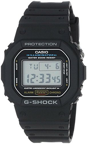 Casio G Shock Dw5600E-1V Digital Watch - 200M Water Resistant, Classic Black Design