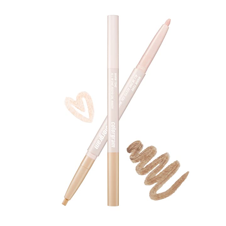 Colorgram Under Eye Highlighter Stick 07 Warm Peach - Silky-Smooth, Long-Lasting K-Beauty Highlighter