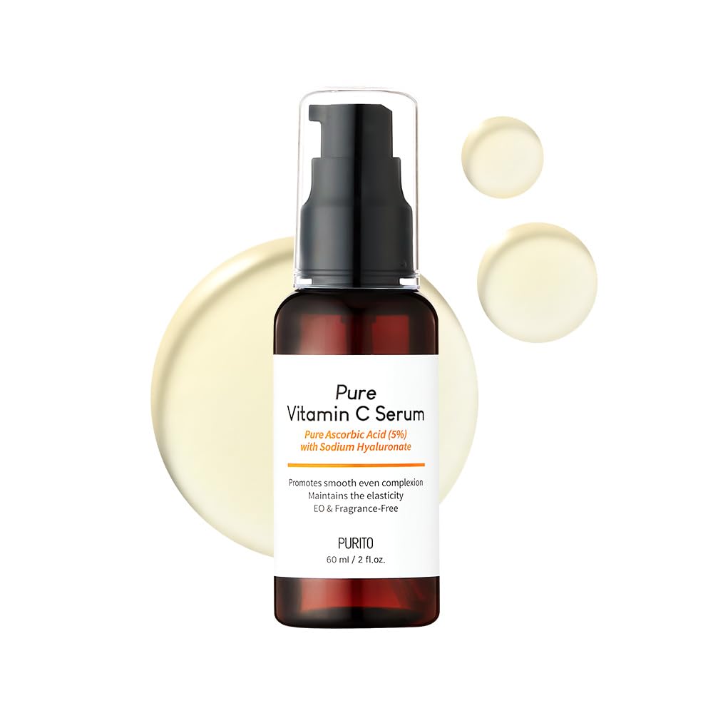 Purito Pure Vitamin C Serum 60Ml - Vegan, Cruelty-Free, Hypoallergenic, Fragrance-Free Korean Skincare