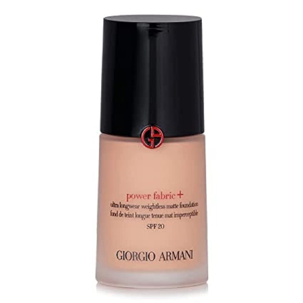 Giorgio Armani Power Fabric Plus Foundation Spf 20, Weightless Matte, Beige, 1 Oz