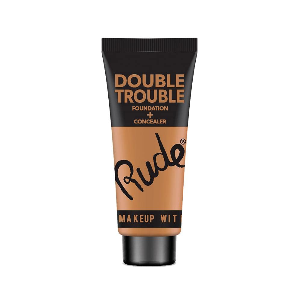 Rude - Double Trouble Foundation + Concealer - Warm Natural