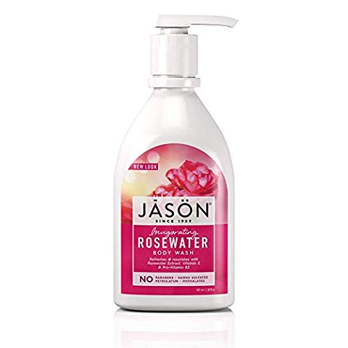 Jason Invigorating Rosewater Body Wash, 30 Fl Oz - Hydrating & Refreshing Cleanser