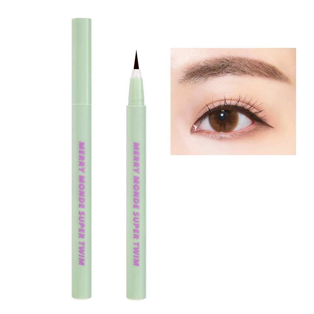 Antique Alive Dark Brown Waterproof Eyeliner - Vegan Ultra-Fine Felt Tip Pen Makeup