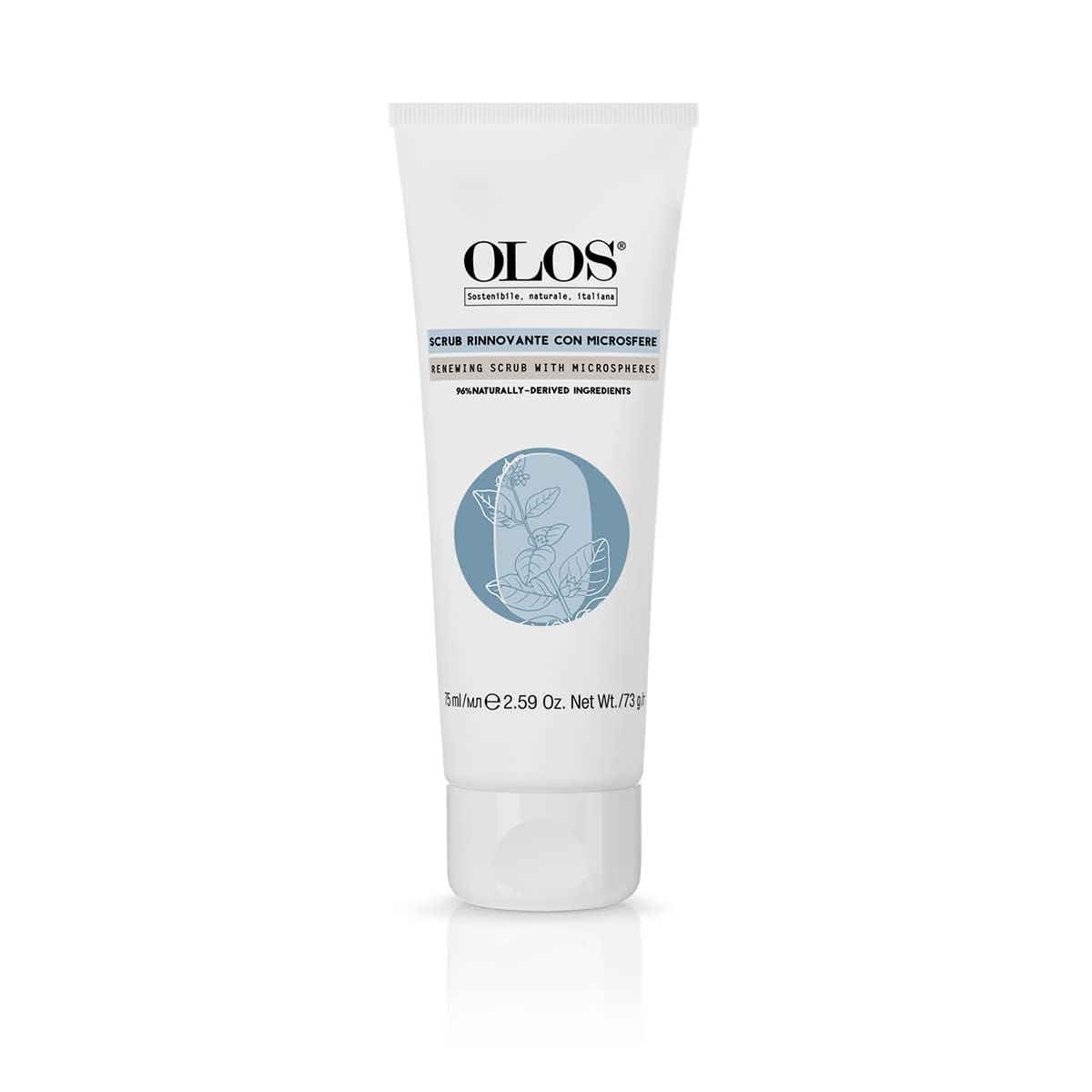 OLOS Renewing Exfoliating Face Scrub with Aloe, 2.5 oz - Cranberry Gentle Skin Smoothing Gel