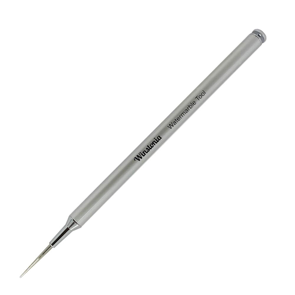 Winstonia Stainless Steel Nail Art Water Marble Tool – Pointy Picker Pen For Manicure