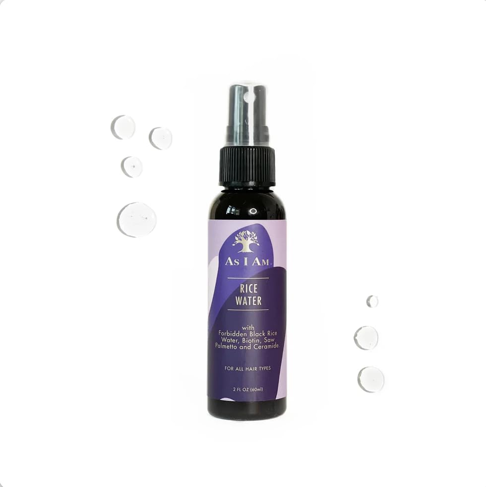 As I Am Rice Water Hair Spray, 2 Fl Oz - Nourishing With Black Rice & Biotin, Purple