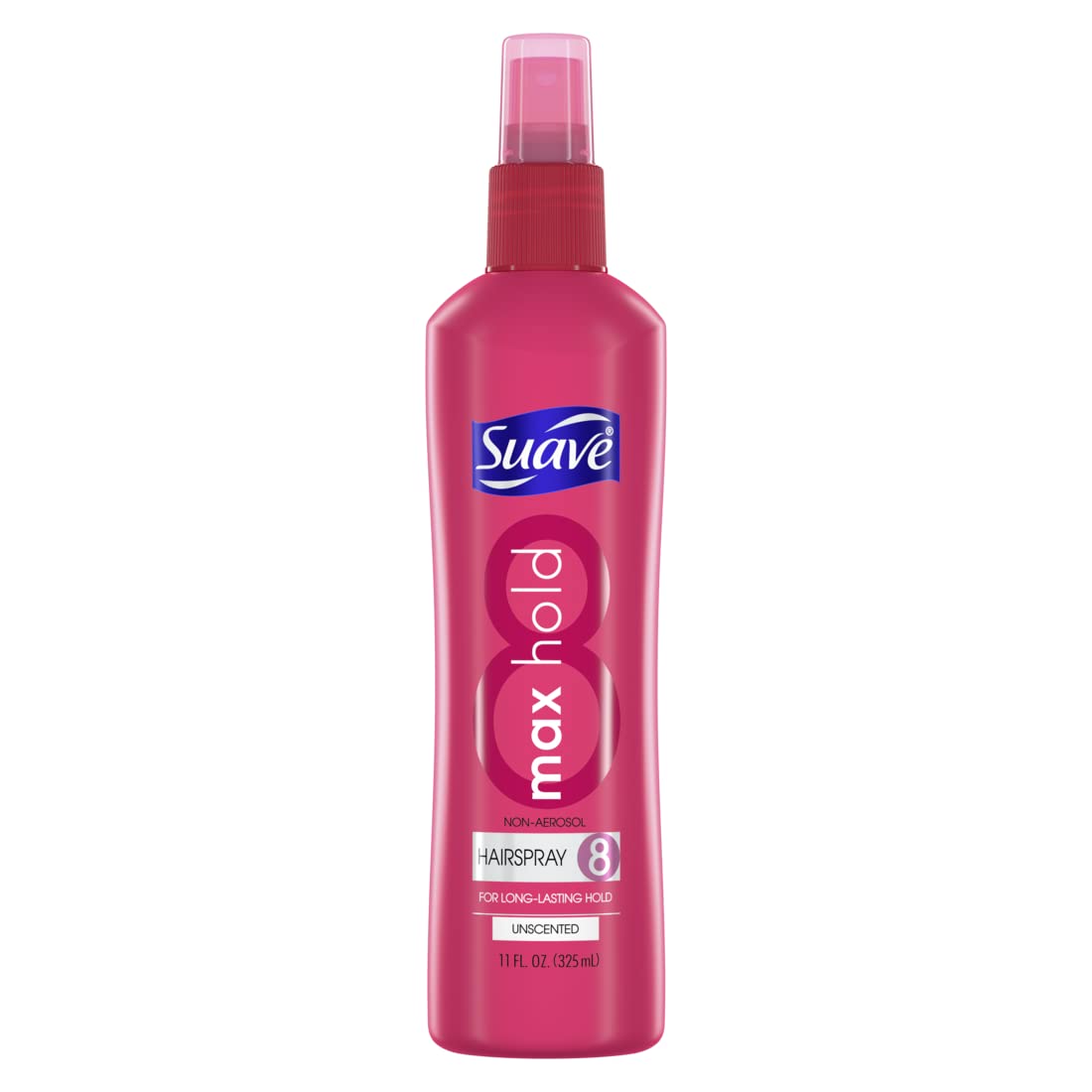 Suave Non Aerosol Maximum Hold Hairspray, Unscented, 11 Oz - Pink