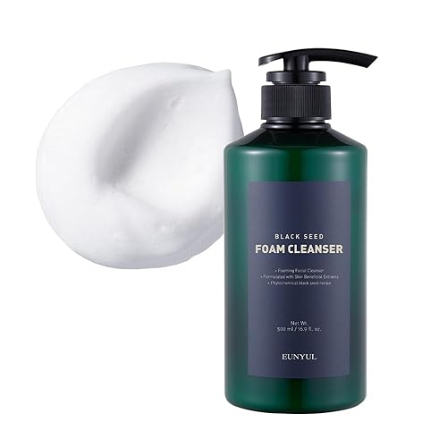 Eunyul Blackseed Foam Cleanser 16.9Oz - Korean Facial Wash For Deep Cleansing & Hydration