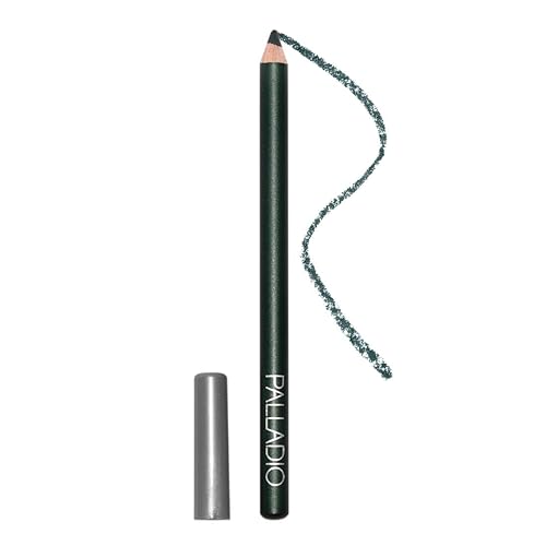 Palladio Dark Green Wooden Eyeliner Pencil - Long Lasting, Smooth Application, Rich Pigment