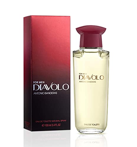 Antonio Banderas Perfumes  Diavolo  Eau de Toilette Spray for Men  Woody Leather Fragrance  34 Fl Oz