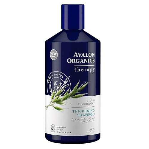 Avalon Organics Biotin B-Complex Thickening Shampoo, 14 Fl Oz - Nourishing Hair Care