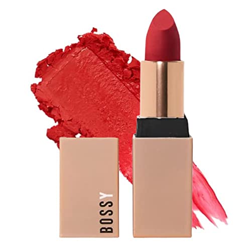 Bossy Cosmetics Vegan Lipstick - Matte, Long Lasting, Hydrating, Paraben & Cruelty Free, Red