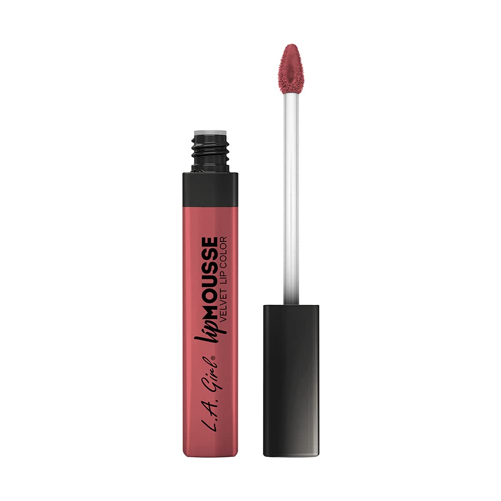 L.A. Girl Lip Mousse Velvet Lip Color - Squad, 1 Count, Long-Lasting Lip Makeup