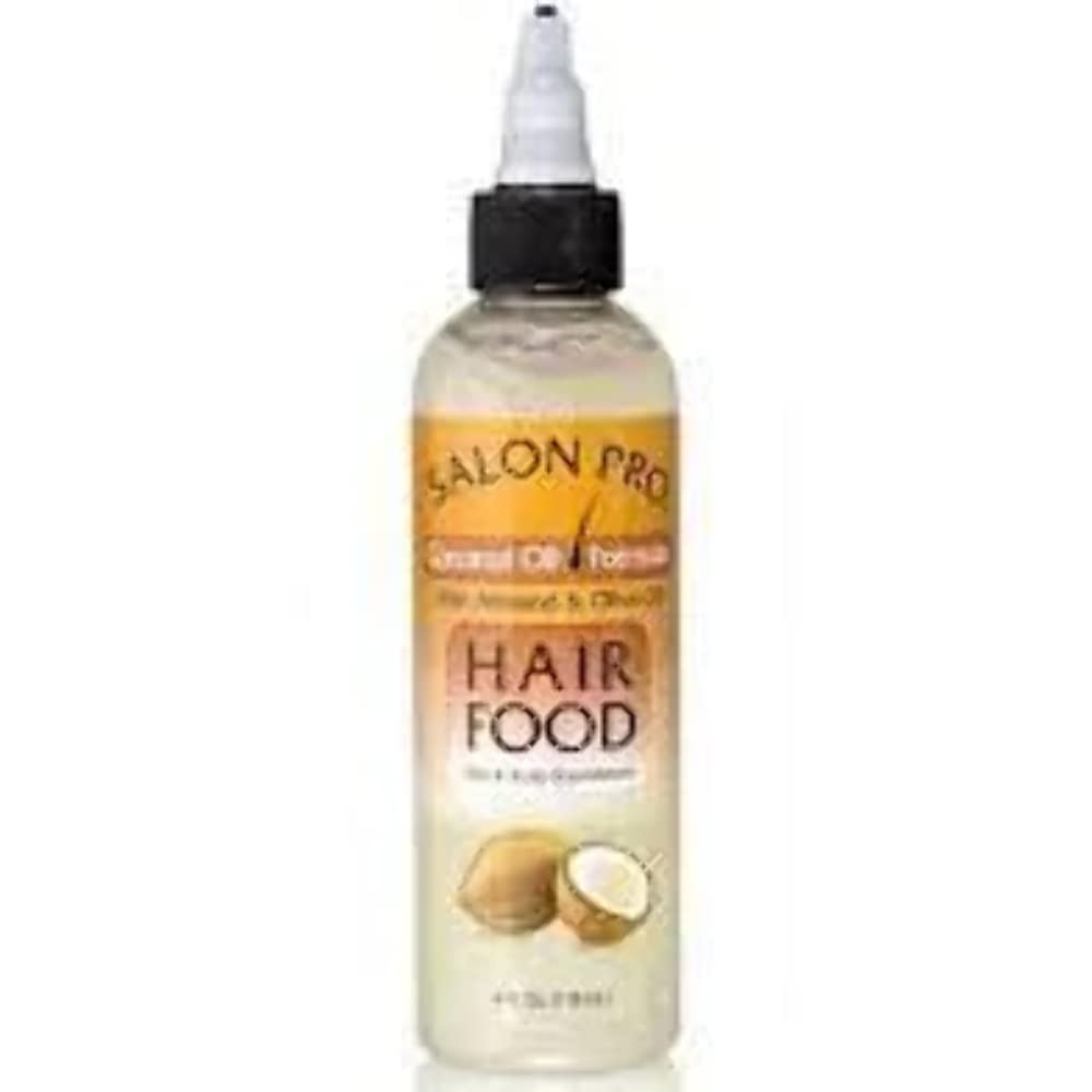 Salonpro Hair Food Coconut Oil With Almond & Olive Oil - 4 Fl Oz Moisturizing Treatment