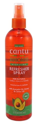 Cantu Avocado Refresher Spray 12 Fl Oz - Hydrating Hair Mist (Pack Of 3)