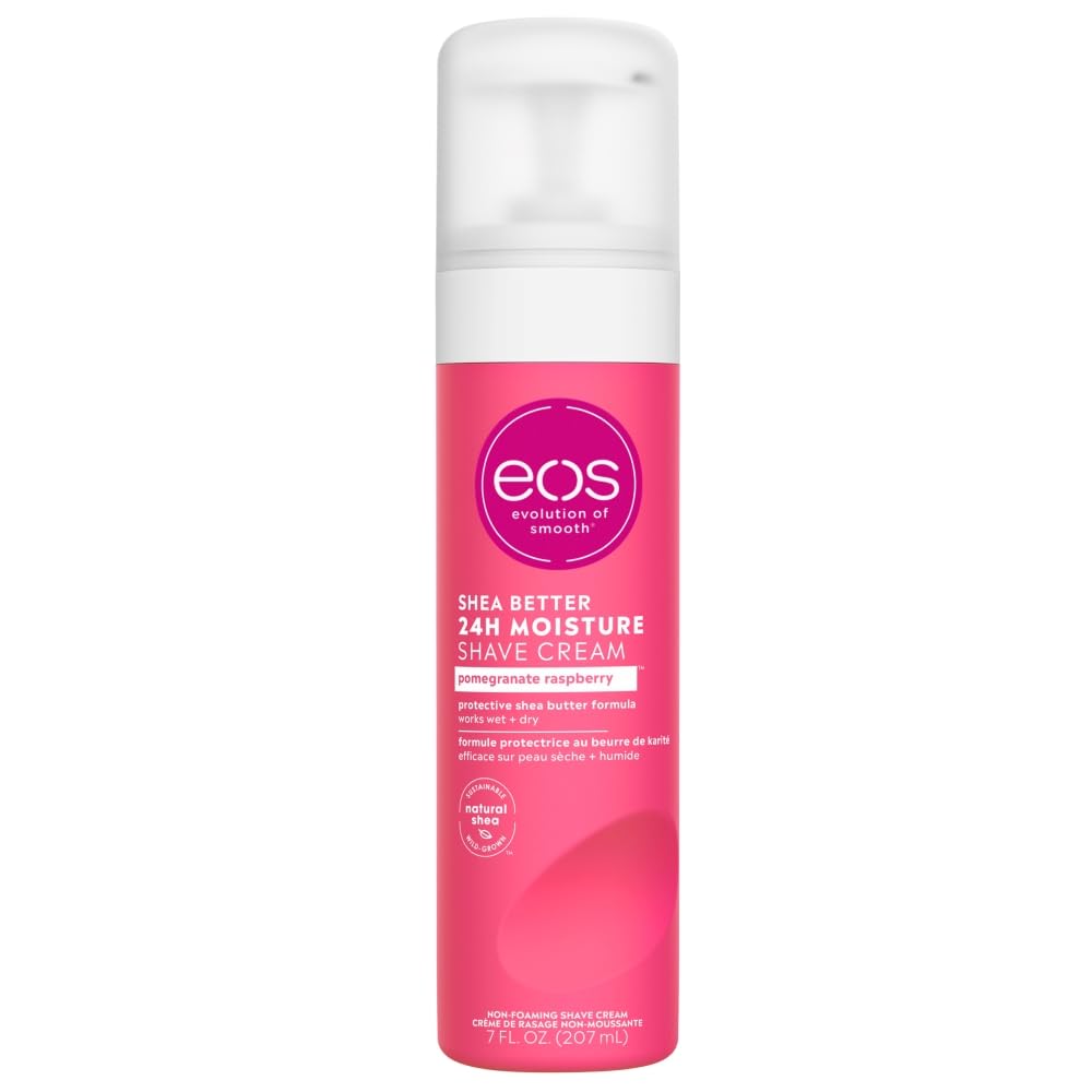 Eos Shea Better Shaving Cream, Pomegranate Raspberry, Women'S Shave Cream, 7 Fl Oz, Hydration