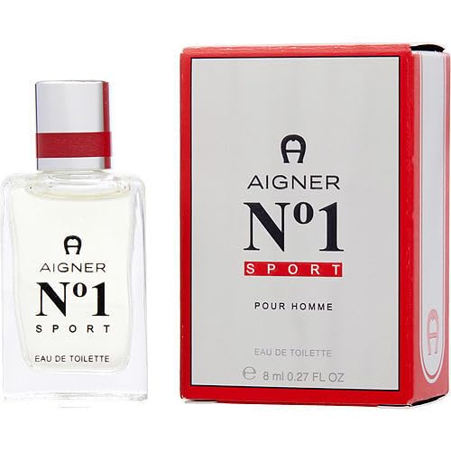 AIGNER 1 SPORT by Etienne Aigner, EDT 0.27 OZ Mini - Refreshing Fragrance for Men, Perfect Travel Size Eau de Toilette