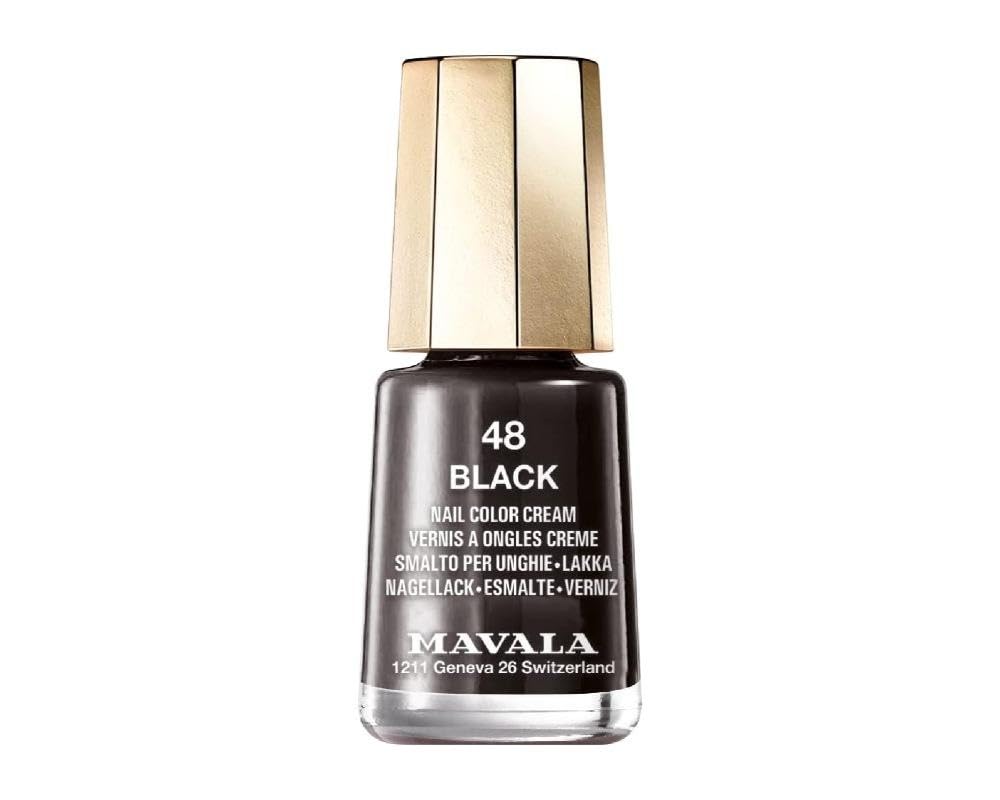 Mavala Nail Lacquer No. 48 Black - 0.17 Ounce Long-Lasting Nail Polish