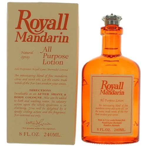 Royall Mandarin Orange All Purpose Lotion 8.0 Oz - Refreshing Citrus Scent, Moisturizing Formula