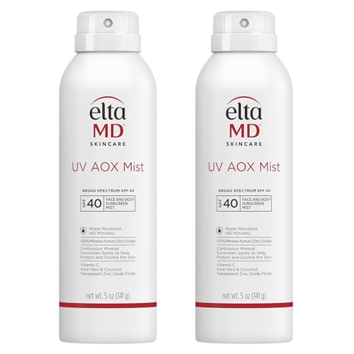 Eltamd Uv Aox Mist Mineral Sunscreen Spray, Spf 40, 5 Oz, Zinc Oxide, Pack Of 2