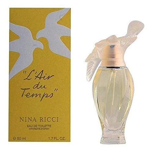 L'air Du Temps by Nina Ricci for Women, Eau De Toilette Spray, 1.6 oz - Floral Fragrance in Elegant Yellow Bottle