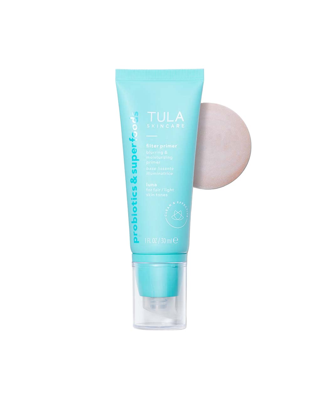 TULA Skin Care Face Filter Primer - Blurring, Hydrating, Even Skin Tone, Luna, 1fl oz