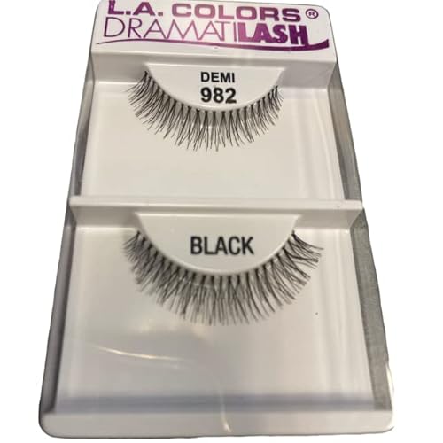 L.A. Colors Dramatilash Demi Eyelash - Black, 1 Count For Voluminous, Dramatic Lashes