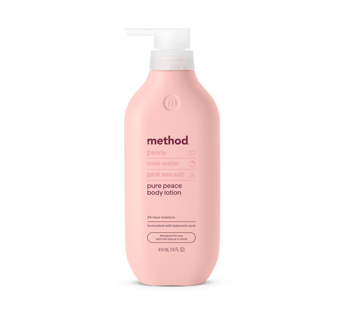 Method Body Lotion, Pure Peace - 14 Oz, Rose Water & Peonies, 24 Hours Moisture