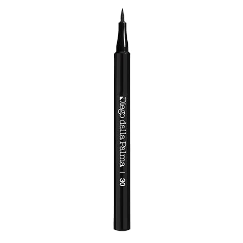 Diego Dalla Palma Water Resistant Eyeliner Pen, Easy Application, Long Lasting, Glossy Finish, 30 Black