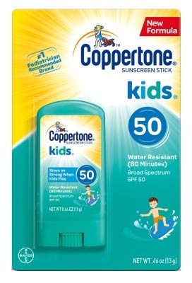 Coppertone Kids Sunscreen Stick Spf 50, 0.46 Oz (8 Pack) - Broad Spectrum Protection