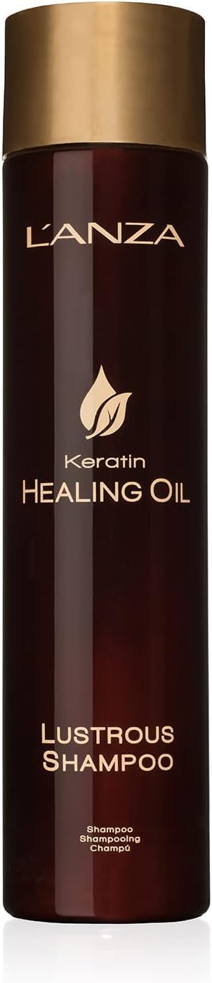 L'Anza Keratin Healing Oil Shampoo, Moisture & Shine For Dry Damaged Hair, Sulfate & Paraben Free