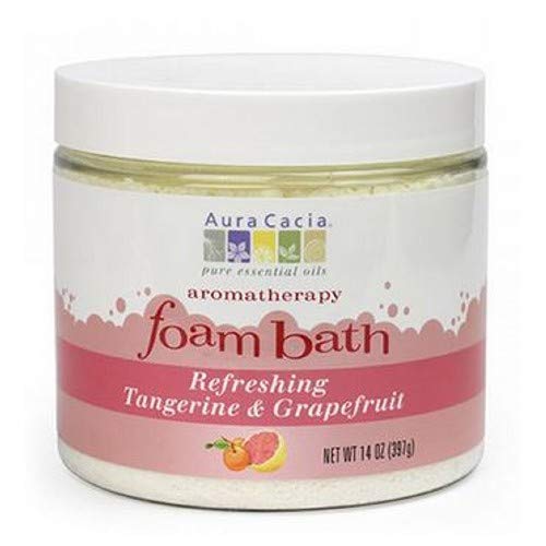 Aura Cacia Tangerine/Grapefruit Aromatherapy Foam Bath - 1 Count, Relaxing Spa Experience