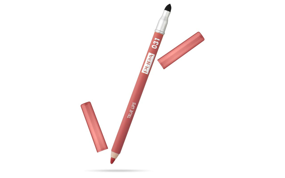 Pupa Milano True Lips Coral Dual-Ended Lip Liner - Hydrating, Matte, Smudge Proof, 0.042 Oz