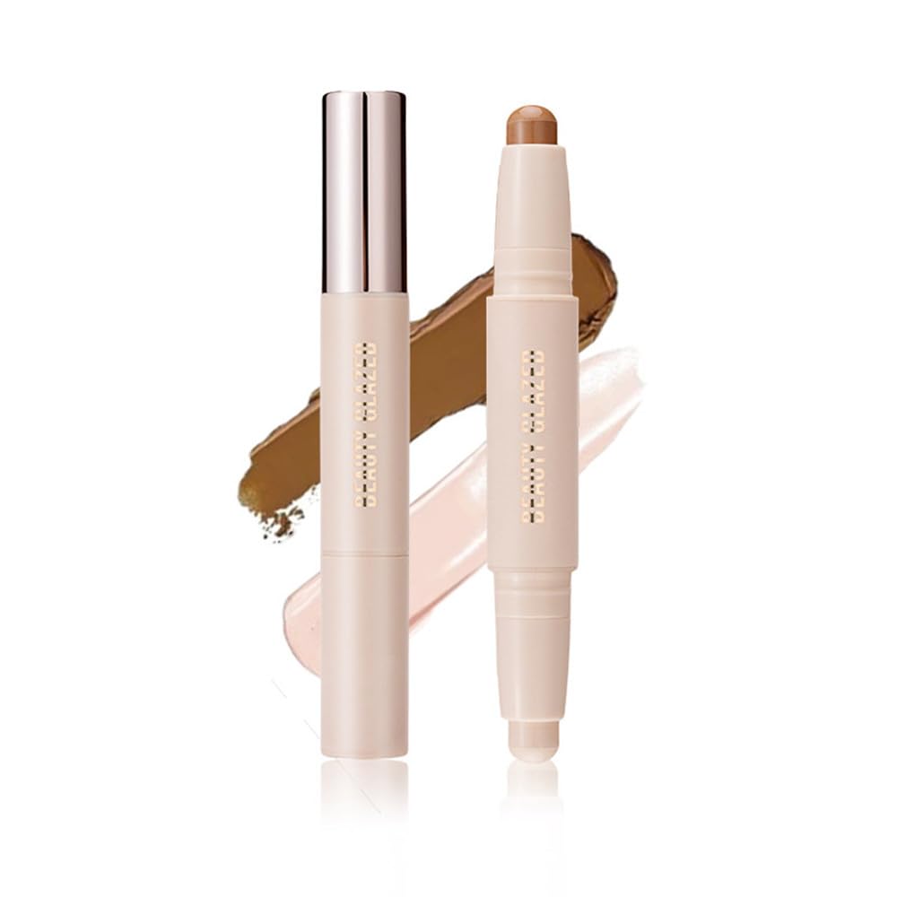 Uock Double Head Contour Stick Set - Waterproof Highlight & Contour Bronzer, 0.04 Ounce