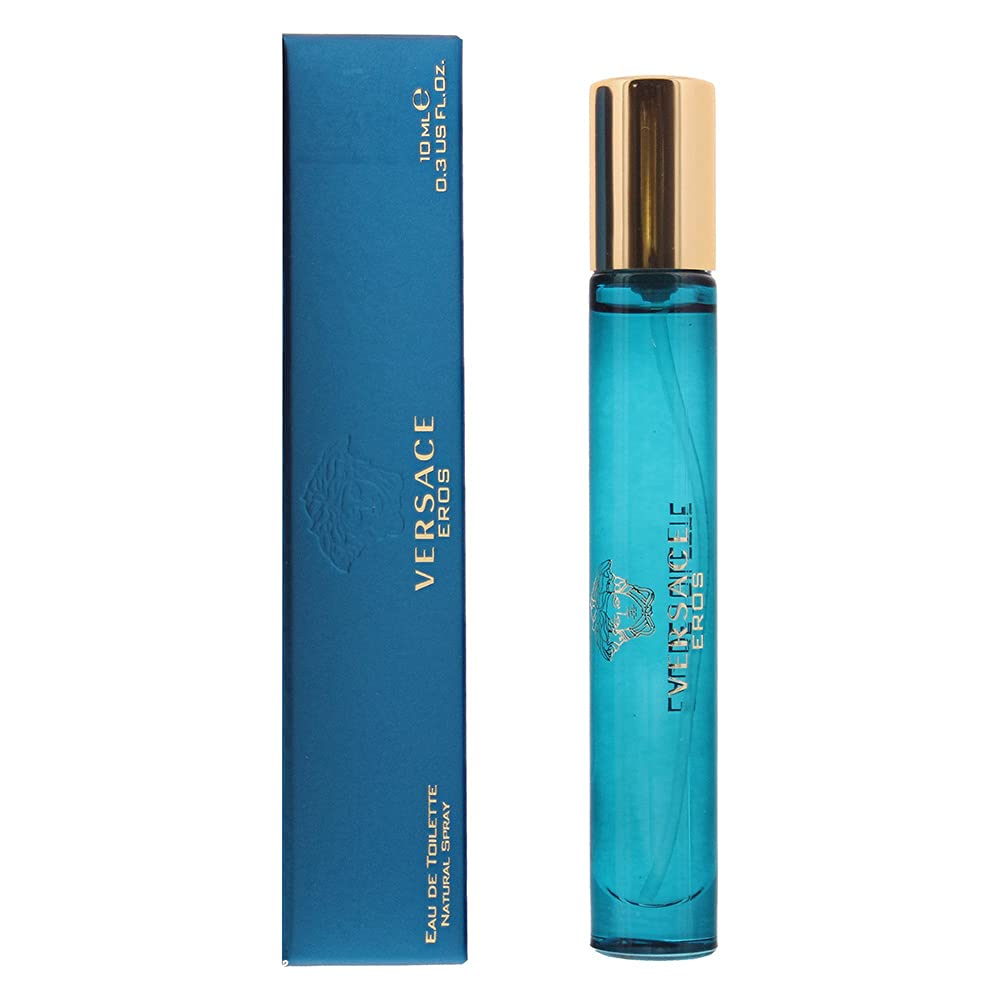 Versace Eros Travel Spray For Men, Eau De Toilette, 0.33Oz / 10Ml - Fragrance Gift