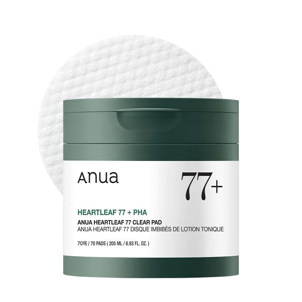 Anua Heartleaf 77 Toner Pad - Mild Exfoliating, Hydrating For Sensitive Skin, 70 Pads