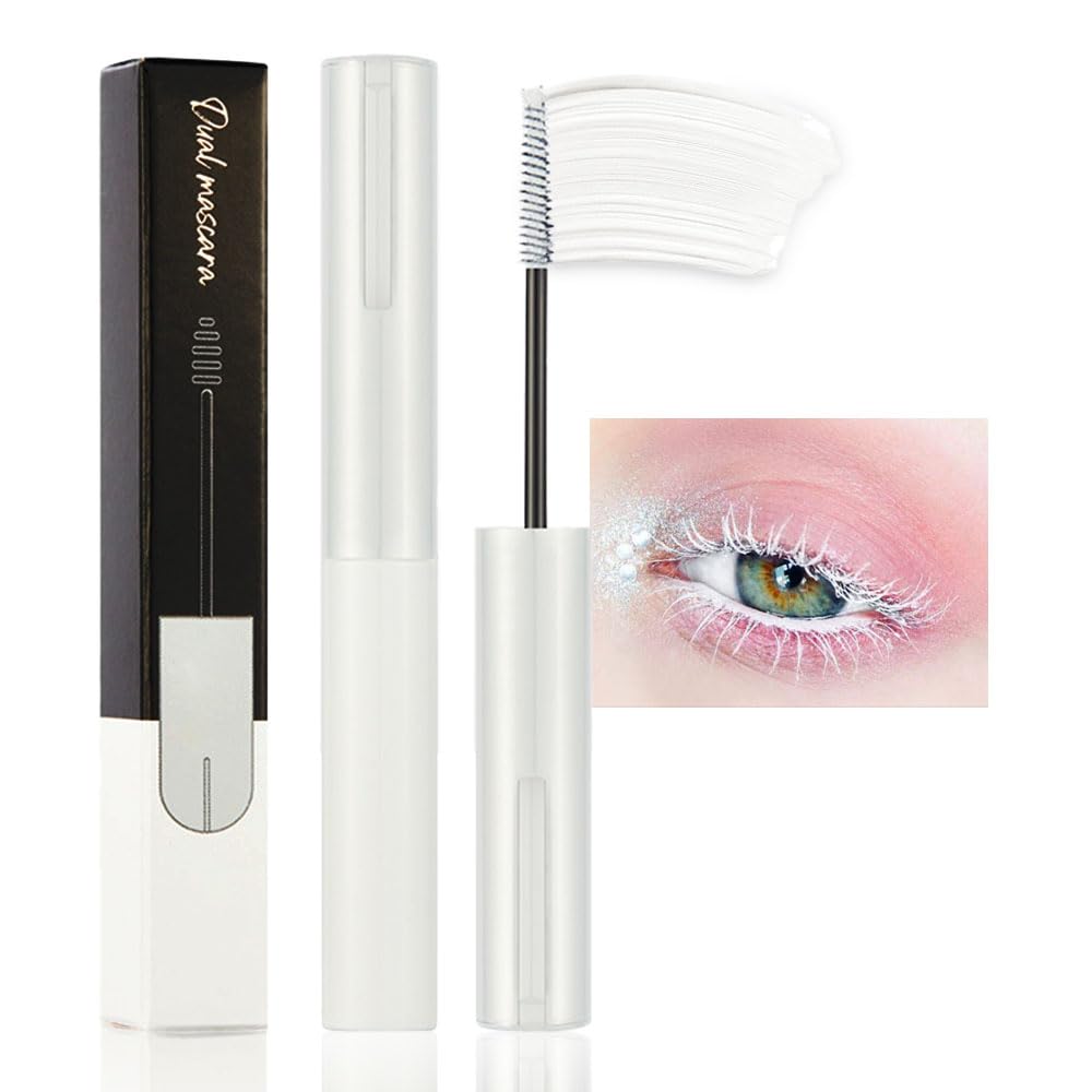 Bingbrush Colored Waterproof Mascara Set - Long Lasting Voluminous Eye Makeup, C-1Pc 09#White