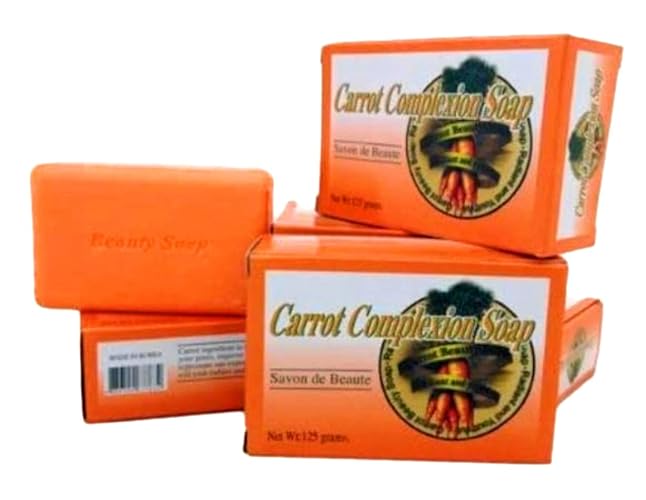 Savon De Beaute Carrot Complexion Soap - Pack of 3, 4.38 Ounce Bars for Radiant Skin