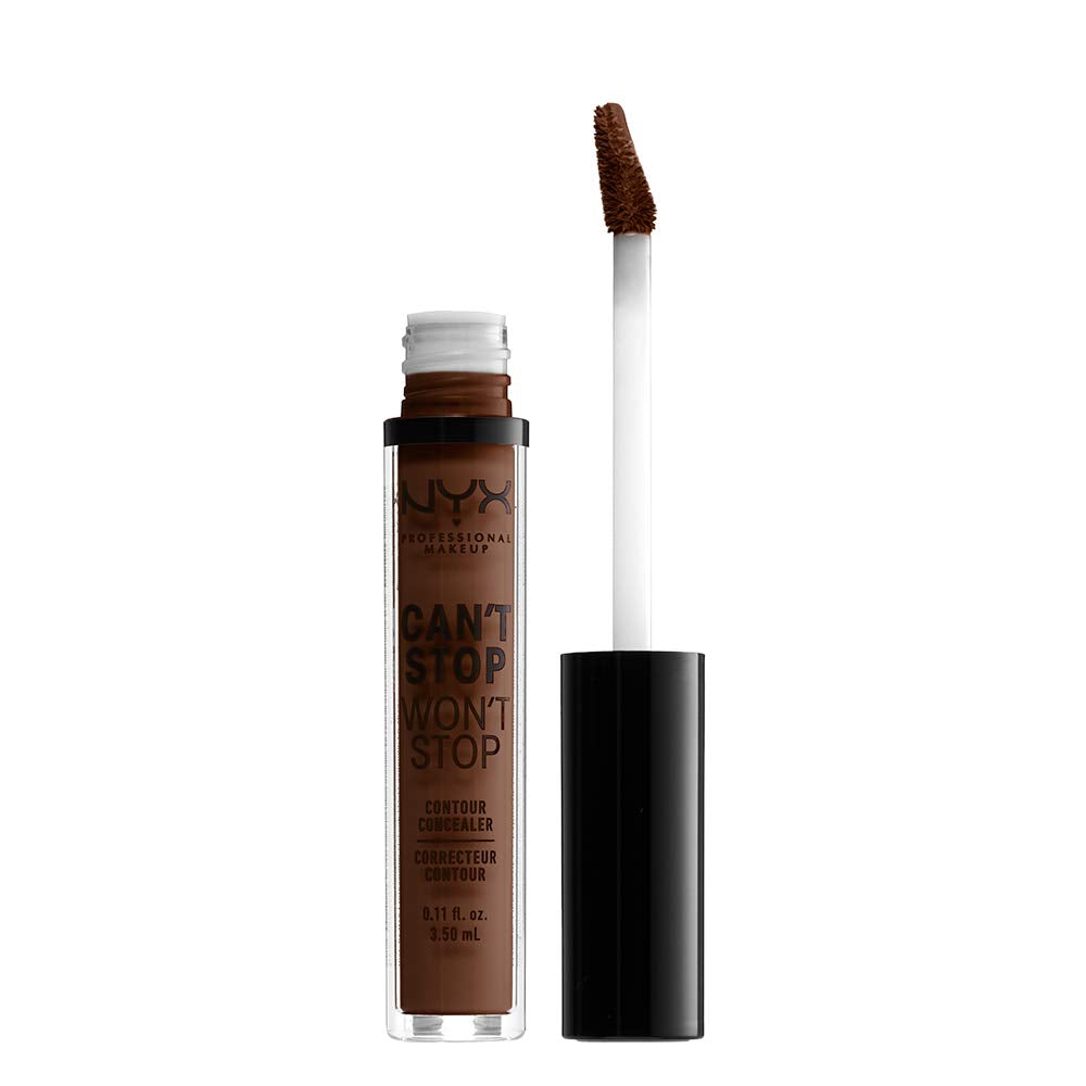 Nyx Can'T Stop Won'T Stop Contour Concealer - Deep Walnut, 24H Full Coverage, Matte Finish