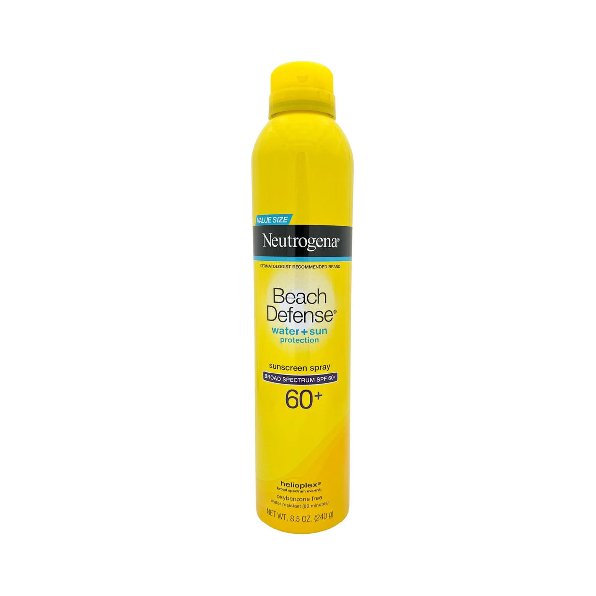 Neutrogena Beach Defense Spf 60+ Sunscreen Spray, 8.5 Fl Oz - Water Resistant Sun Care