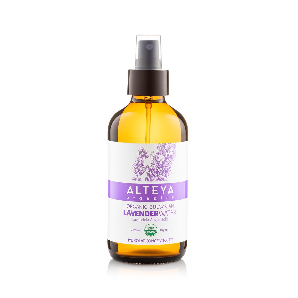 Alteya Organics Lavender Water Toner - Usda Organic, 8 Fl Oz, Pure Bulgarian Lavender