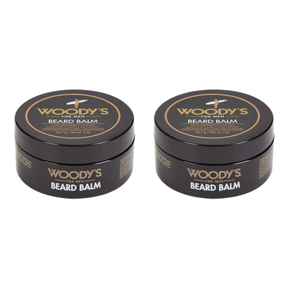 Woody'S 2-In-1 Beard Balm & Facial Hair Conditioner With Coconut Oil - 2 Oz (2 Pack)