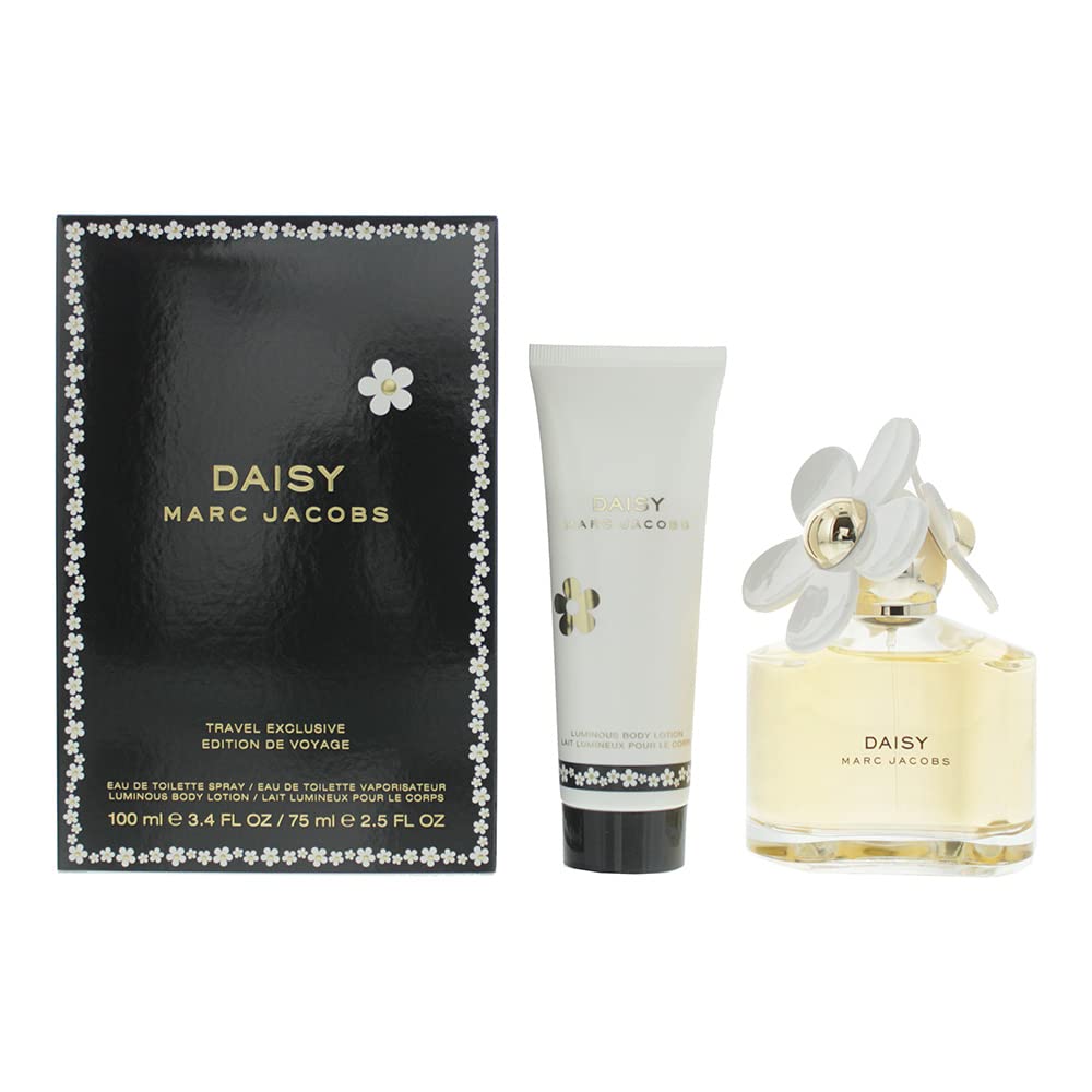 Marc Jacobs Daisy Gift Set For Women - 3.4Oz Eau De Toilette & 2.5Oz Body Lotion