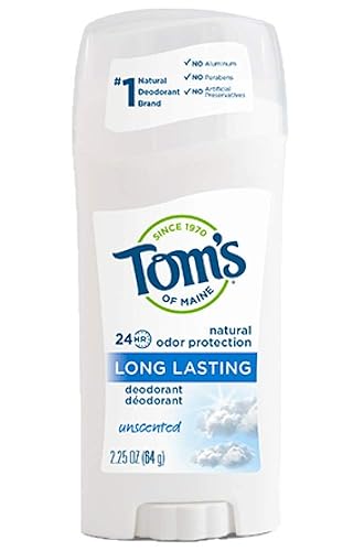 Toms Of Maine Unscented Natural Deodorant Stick, 4.48 Oz, 2 Count