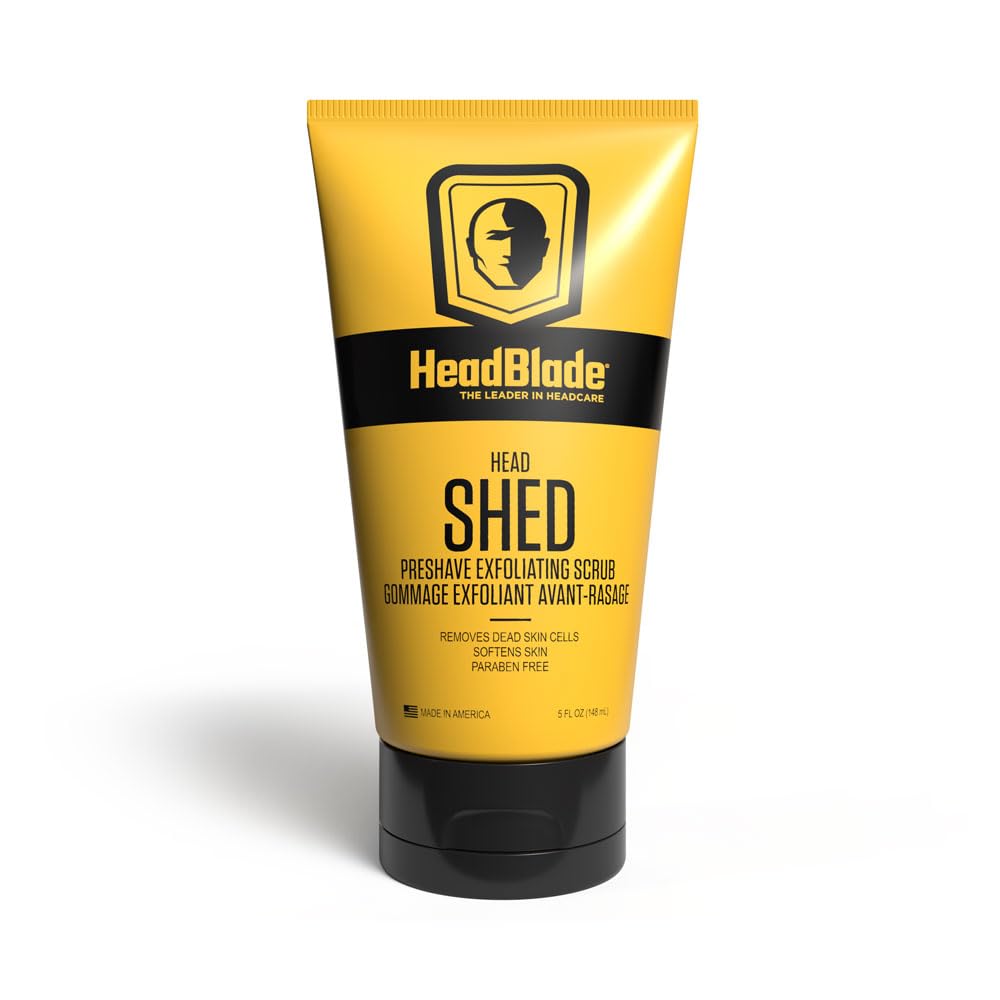 Headblade Headshed Exfoliating Scrub - 5 Oz Face Wash & Cleanser For Smooth Shaving